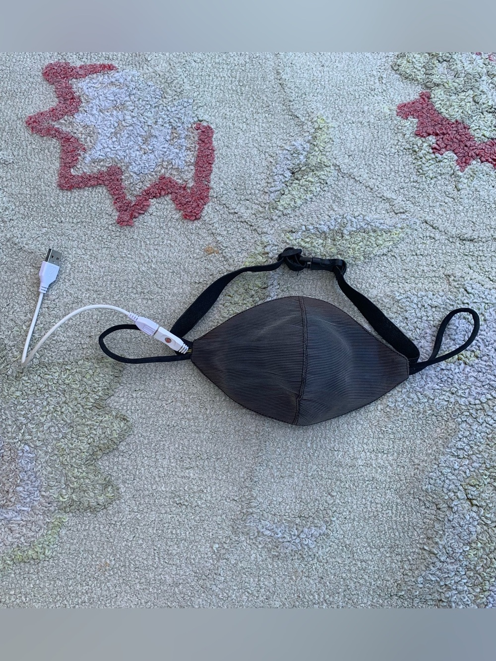 Rechargeable LED Fiber Optic Glow Mask Dark Gray / Black